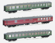 Hobbytrain H43037 - H0 - 3-tlg. Personenwagen-Set D1213, DB, Ep. VIa - AC